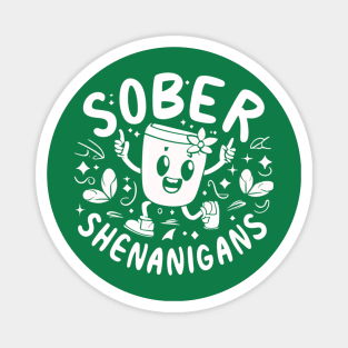 St paddy's Sober Shenanigans Magnet